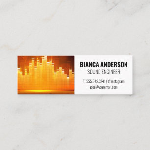 Equalizer Light Background Mini Business Card