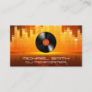 Equalizer Light Background   Vinyl Record Business Card