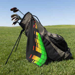 Equalizer Vibes from the Beat of DJ Music Black  Golf Towel