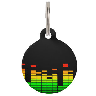 Equalizer Vibes from the Beat of DJ Music Black Pet Tag