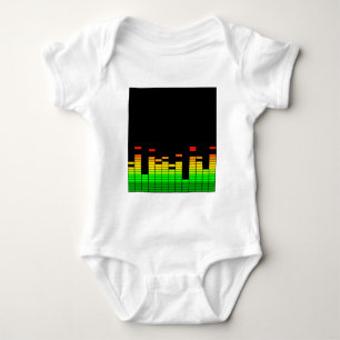 Equalizer Vibes from the Beat of DJ Music decor Baby Bodysuit