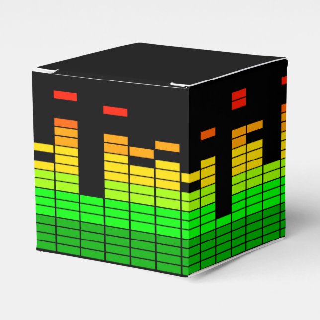 Equalizer Vibes from the Beat of DJ Music decor Favour Box (Front Side)