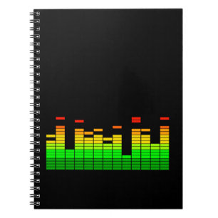 Equalizer Vibes from the Beat of DJ Music decor Notebook