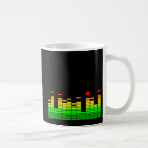 Equalizer Vibes from the Beat of DJ Music Graphic Coffee Mug