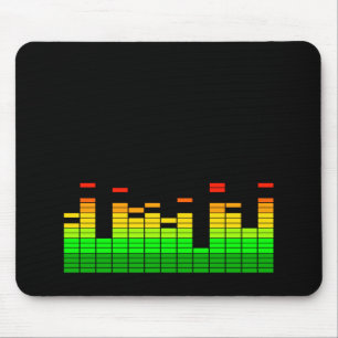 Equalizer Vibes from the Beat of DJ Music Graphic Mouse Mat