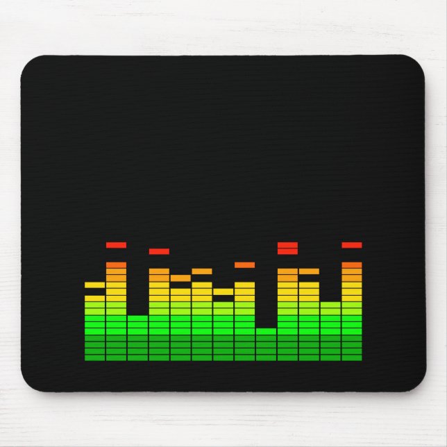 Equalizer Vibes from the Beat of DJ Music Graphic Mouse Mat (Front)
