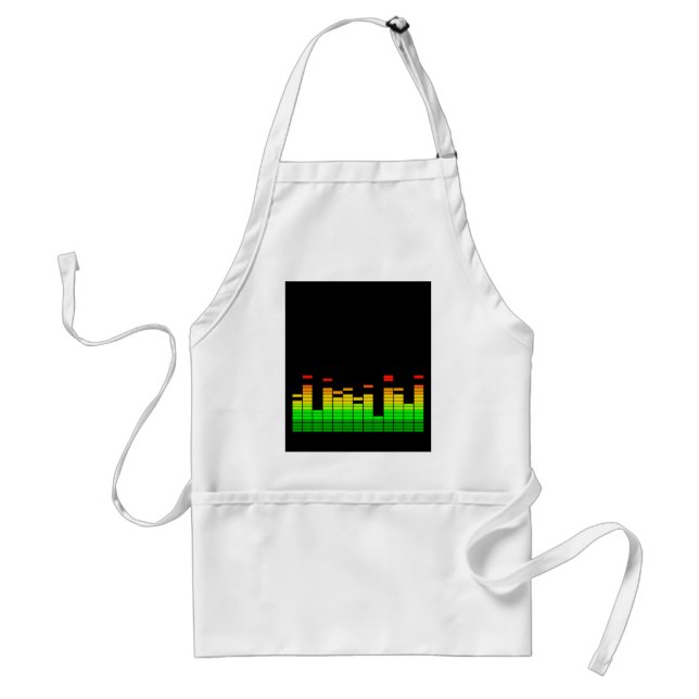 Equalizer Vibes from the Beat of DJ Music Graphic Standard Apron (Front)