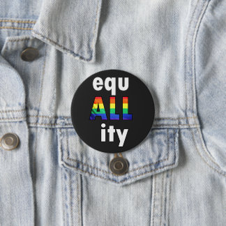 Equallity, LGBTQ Pride Black Lives Matter Protests 7.5 Cm Round Badge
