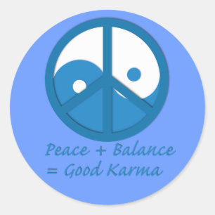 Equation for Good Karma Classic Round Sticker