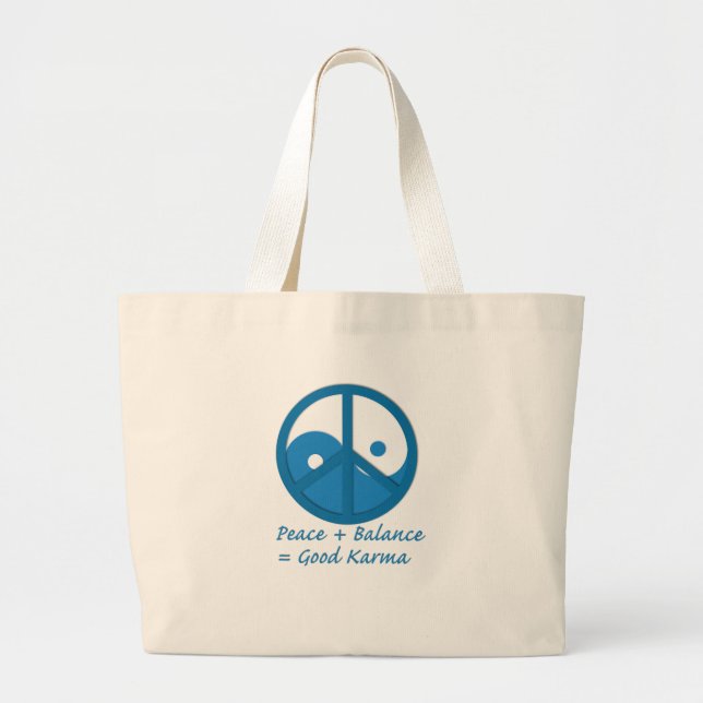Equation for Good Karma Large Tote Bag (Front)