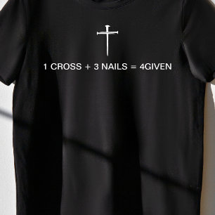 Equation One Cross Three Nails White Cross Womens T-Shirt