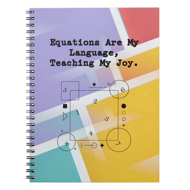 Equations My Language | Teaching My Joy Math Notebook (Front)