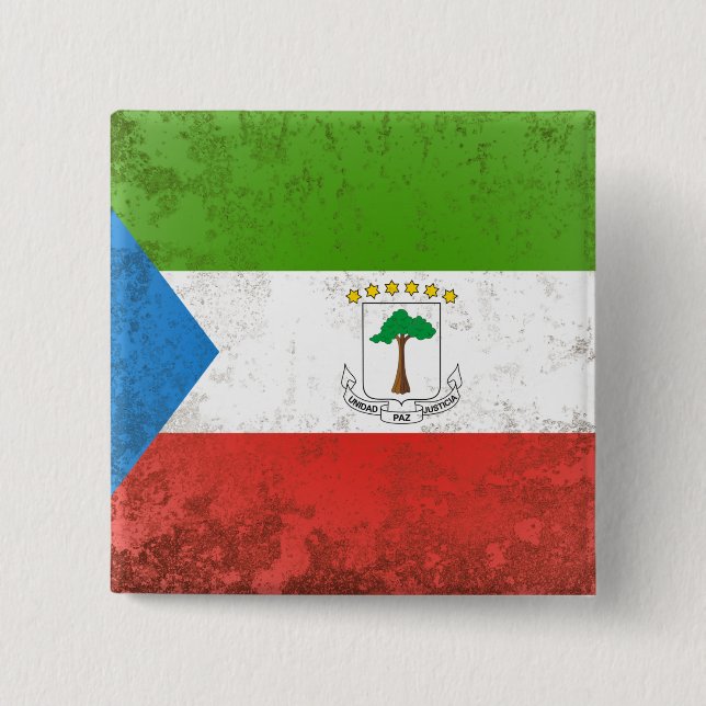Equatorial Guinea 15 Cm Square Badge (Front)