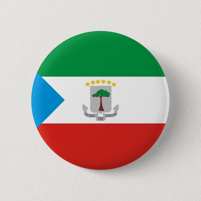 Equatorial Guinea 6 Cm Round Badge (Front)