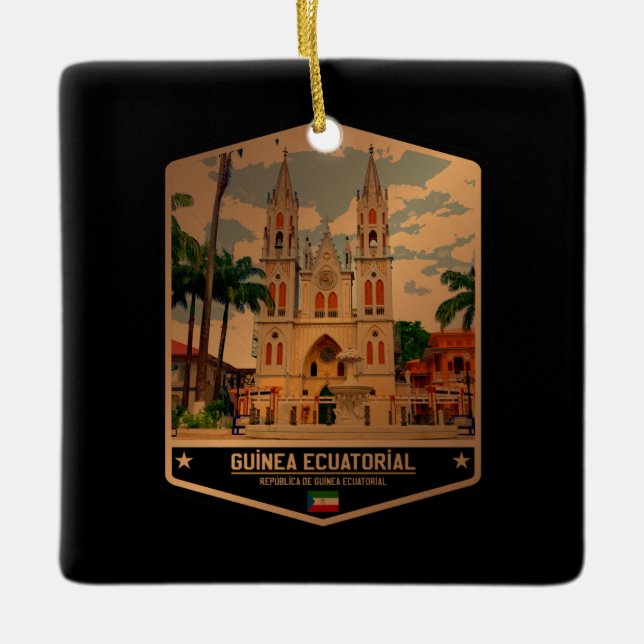 Equatorial Guinea Ceramic Ornament (Front)