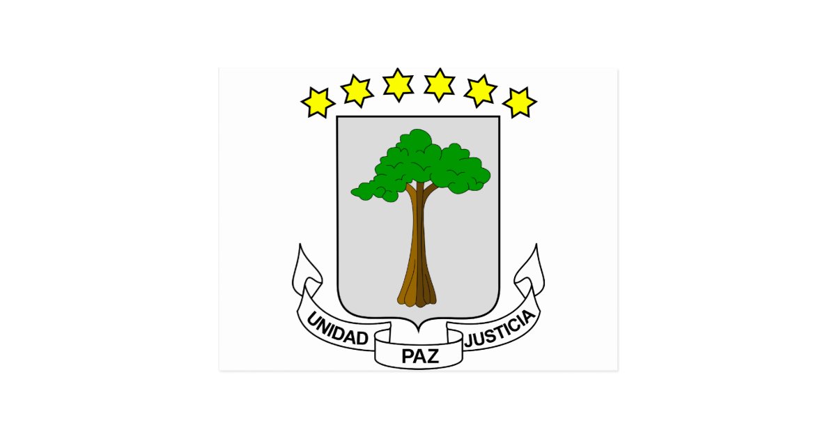 Equatorial Guinea Coat Of Arms Gq Postcard Zazzle Co Uk