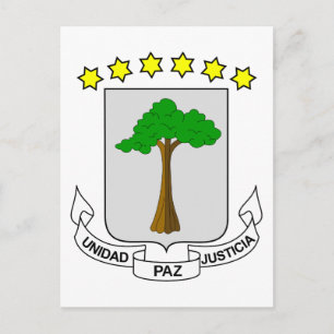 equatorial guinea emblem postcard