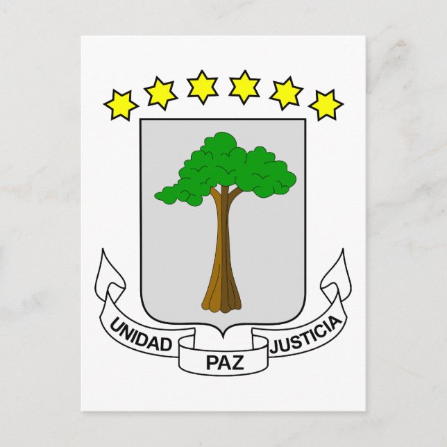 equatorial guinea emblem postcard (Front)