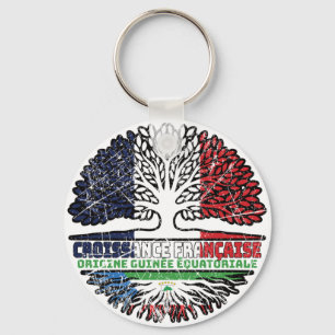 Equatorial Guinea Equatoguinean  French France Key Ring