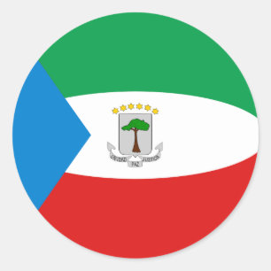 Equatorial Guinea Fisheye Flag Sticker
