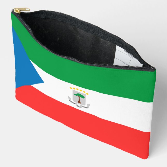 Equatorial Guinea flag Accessory Pouch (Open)