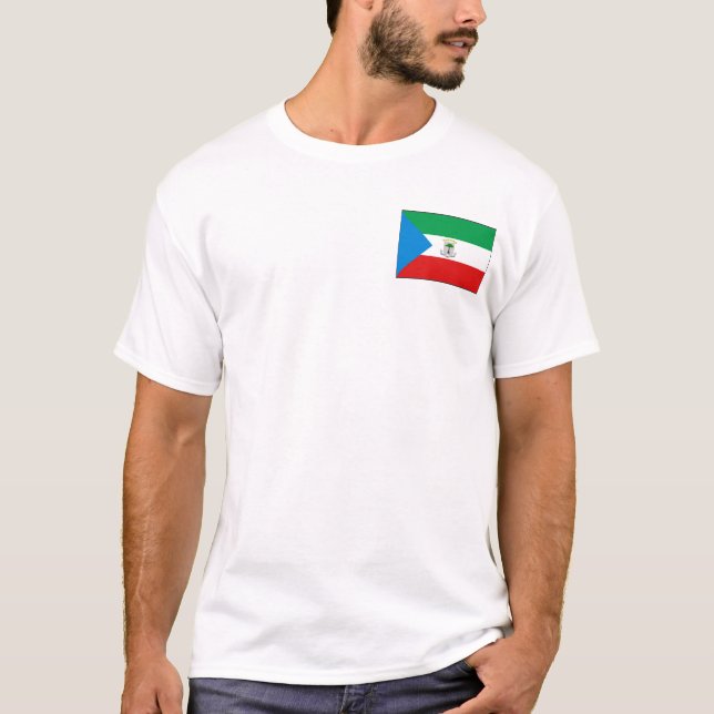 Equatorial Guinea Flag and Map T-Shirt (Front)
