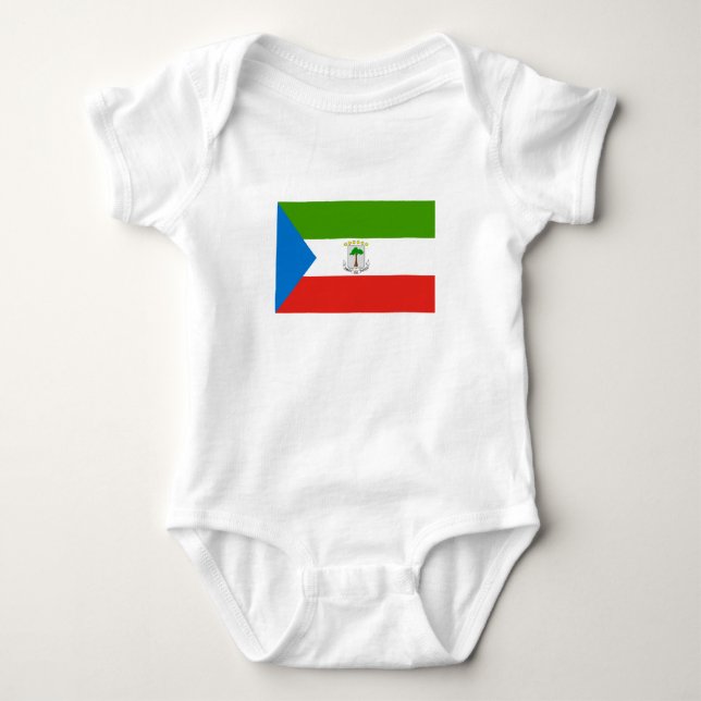 Equatorial Guinea Flag Baby Bodysuit (Front)