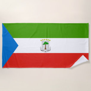 Equatorial Guinea Flag Beach Towel