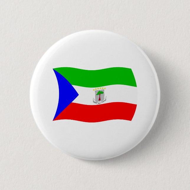 Equatorial Guinea Flag Button (Front)