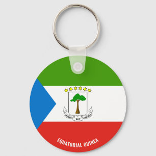 Equatorial Guinea Flag Charming Patriotic Key Ring