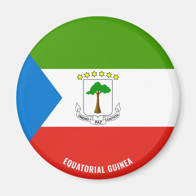 Equatorial Guinea Flag Charming Patriotic Magnet (Front)