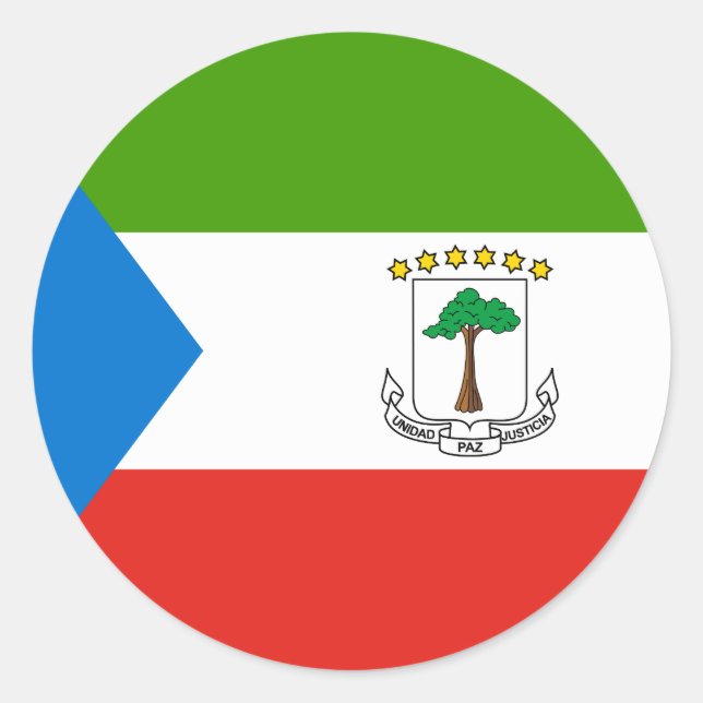 Equatorial Guinea Flag Classic Round Sticker (Front)