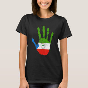 Equatorial Guinea Flag Hand Malabo Equatorial Guin T-Shirt