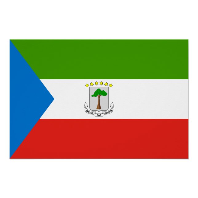Equatorial Guinea Flag Poster (Front)