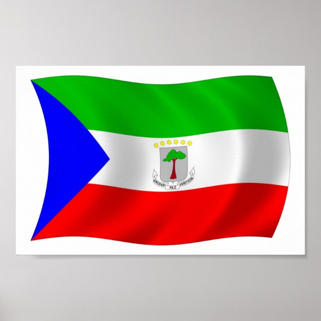 Equatorial Guinea Flag Poster Print (Front)