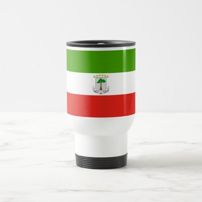 Equatorial Guinea Flag Travel Mug (Center)