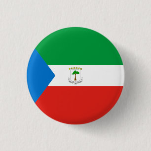 Equatorial Guinea National Flag 3 Cm Round Badge