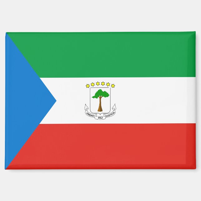 Equatorial Guinea National Flag Rectangle magnet  (Front)