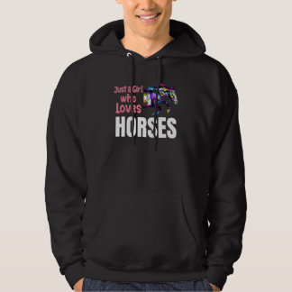 Equestrian Animal Women Just A Girl Who Loves Hors Hoodie