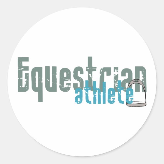Equestrian Athlete Classic Round Sticker (Front)