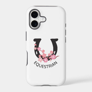 Equestrian beautiful design with floral horseshoe