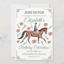 Equestrian Birthday Invitation