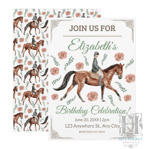 Equestrian Birthday Invitation