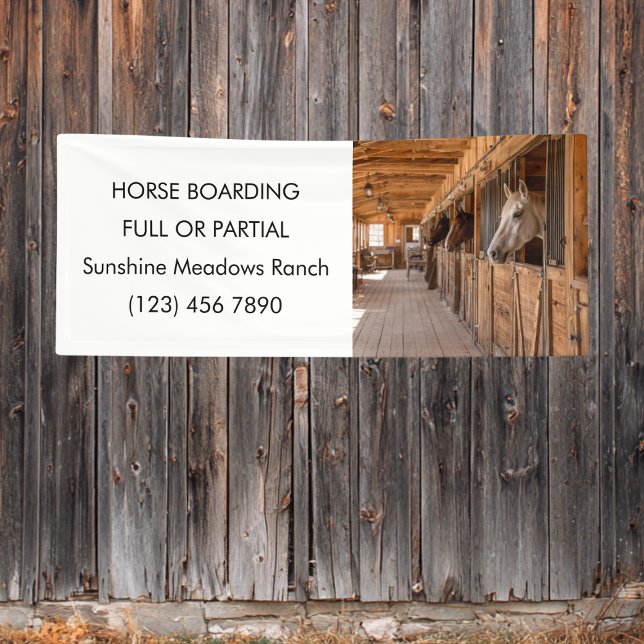 Equestrian Business Promotional Horse Boarding Banner (Creator Uploaded)