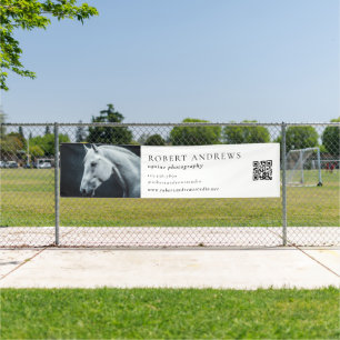 Equestrian Business QR Code Pet Photography Banner