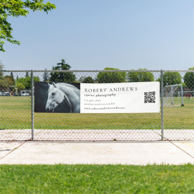 Equestrian Business QR Code Pet Photography Banner (Insitu)