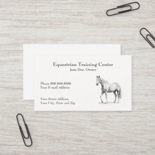 Equestrian Center Riding Stables Business Card
