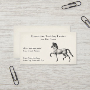 Equestrian Centre Riding Stables Business Card
