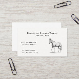 Equestrian Centre Riding Stables Business Card
