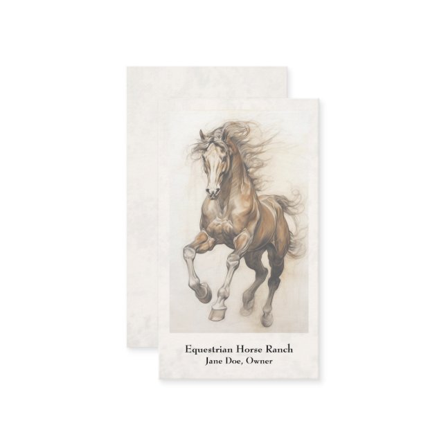 Equestrian Centre Riding Stables Business Card (Front/Back In Situ)